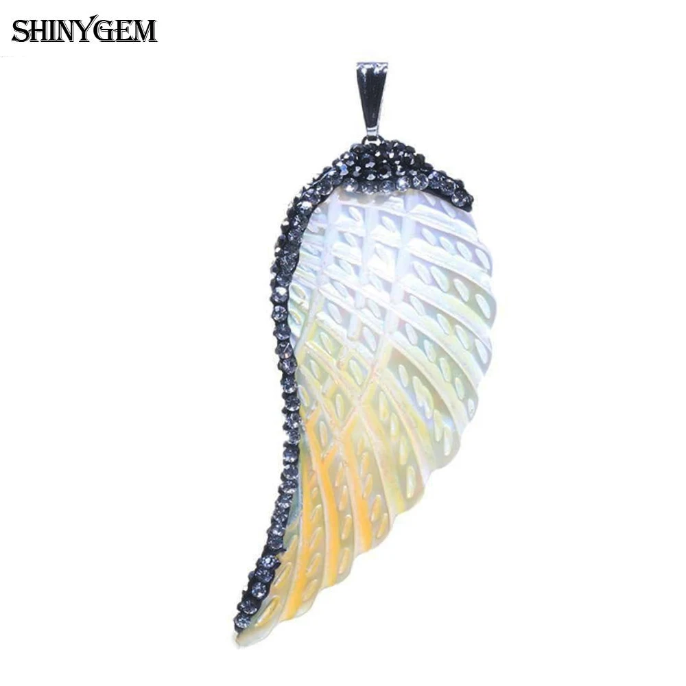 5 шт. Разноцветные Подвески в виде крыльев Ангела подвески ракушек натуральной