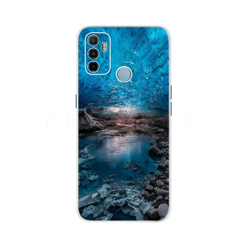 For Oppo A53 Case Cute Cat Painted Cover For Oppo A53 Phone Cases CPH2127 OppoA53 Full Coque Bumper 6.5'' Oppo A 53 Phone Fundas oppo cover