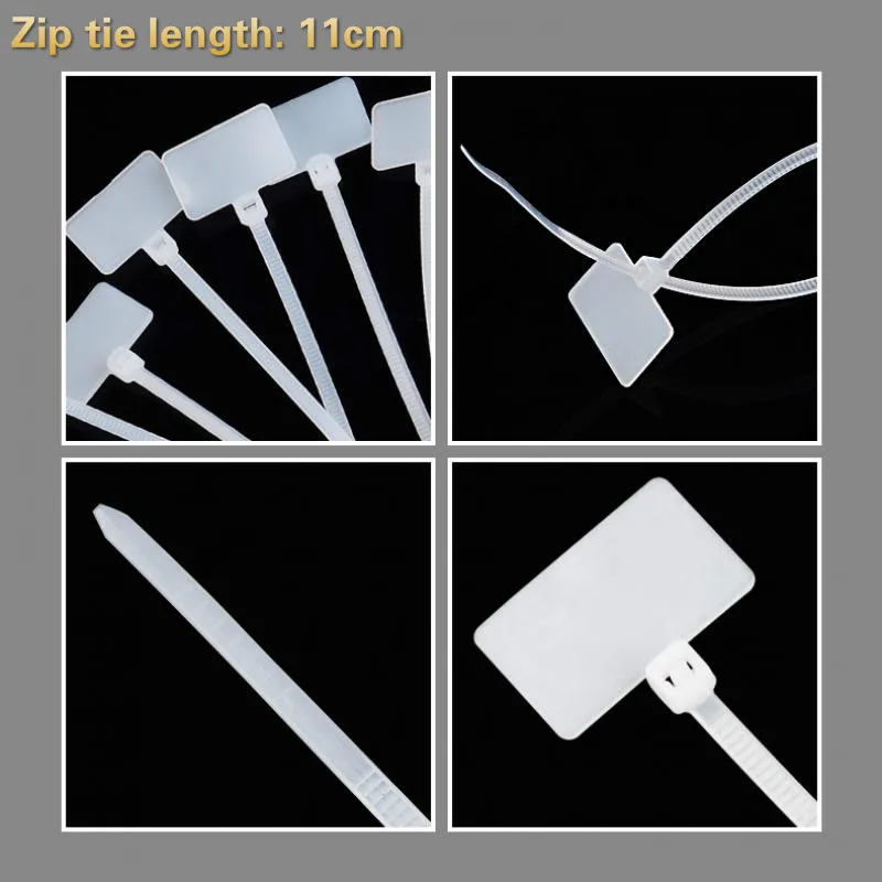 

50/100pcs Nylon Cable Ties Easy Mark Plastic Tag Markers Self-Locking Zip Network Loop Wire Straps Label Muti-Purpose