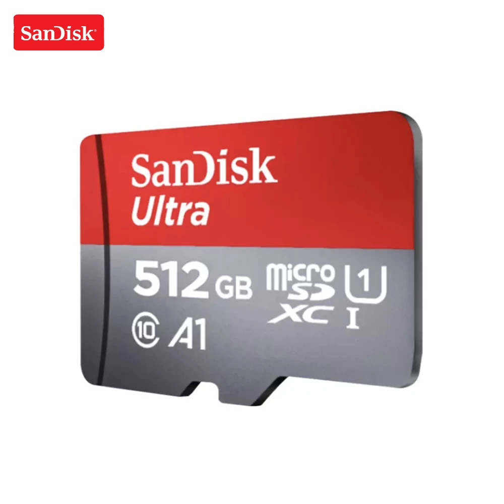 100% оригинальная карта памяти Micro SD SanDisk 512 ГБ макс. 100 флэш-памяти C10 U1 A1 TF Microsd для