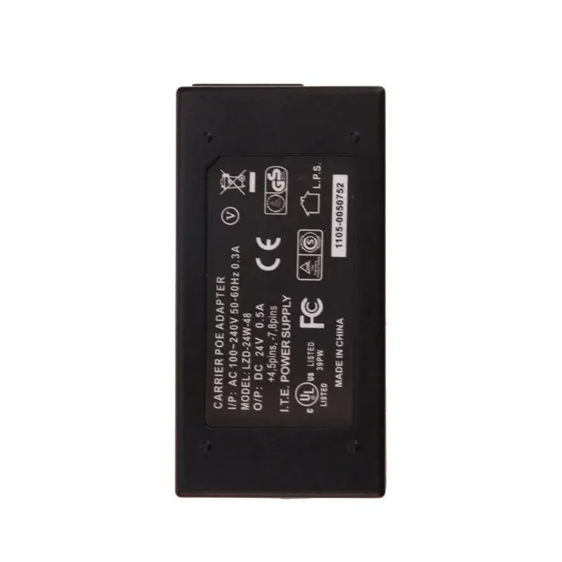 POE блок питания DC адаптер 24V 0.5A 24W настольный инжектор Ethernet видеонаблюдения