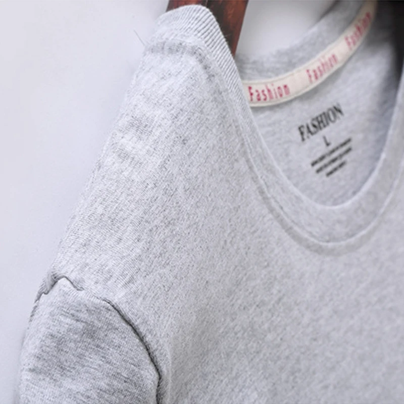 Хлопковые мужские футболки с круглым вырезом модные топы геометрическим узором