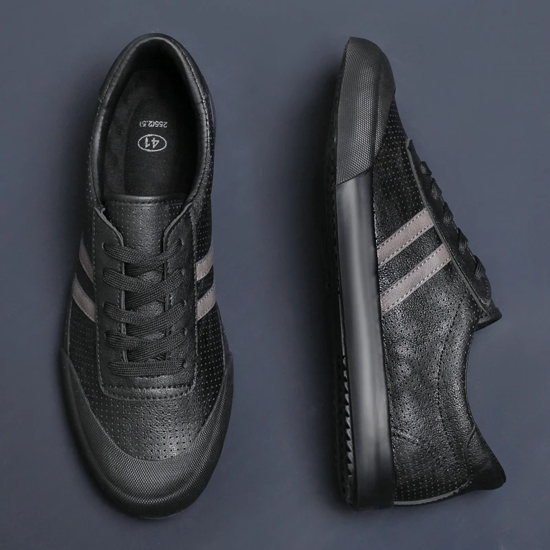 Мужские кроссовки с вулканизированной подошвой дышащие полосатые в британском