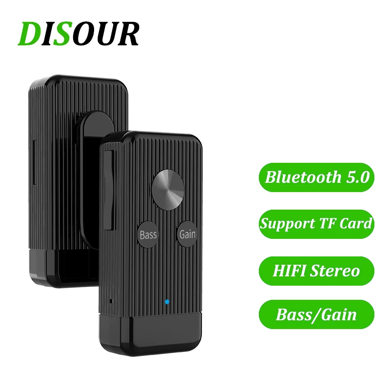 Аудио приемник DISOUR Bluetooth 5 0 с поддержкой TF карты 3 мм AUX разъем стерео музыкальный