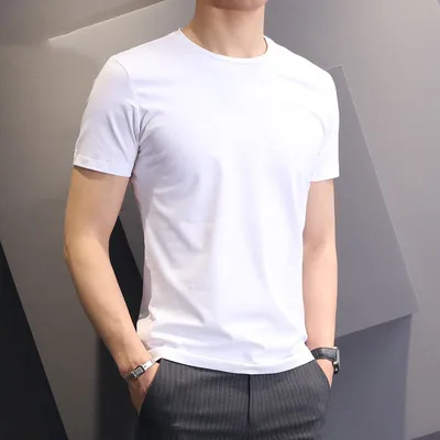 

Summer men's business casual short sleeve t-shirt 9566