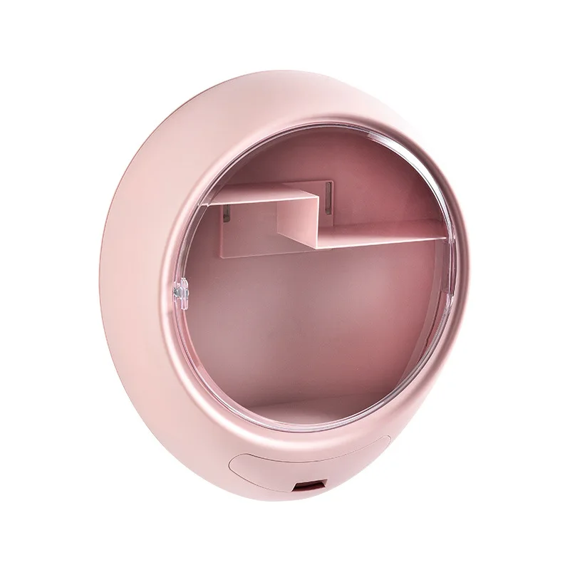 

Wall-mounted Cosmetic Storage Box Jewelry Make Up Organizer Drawer Rack Bathroom Accessorie Racks Are Not Perforated Waterproof