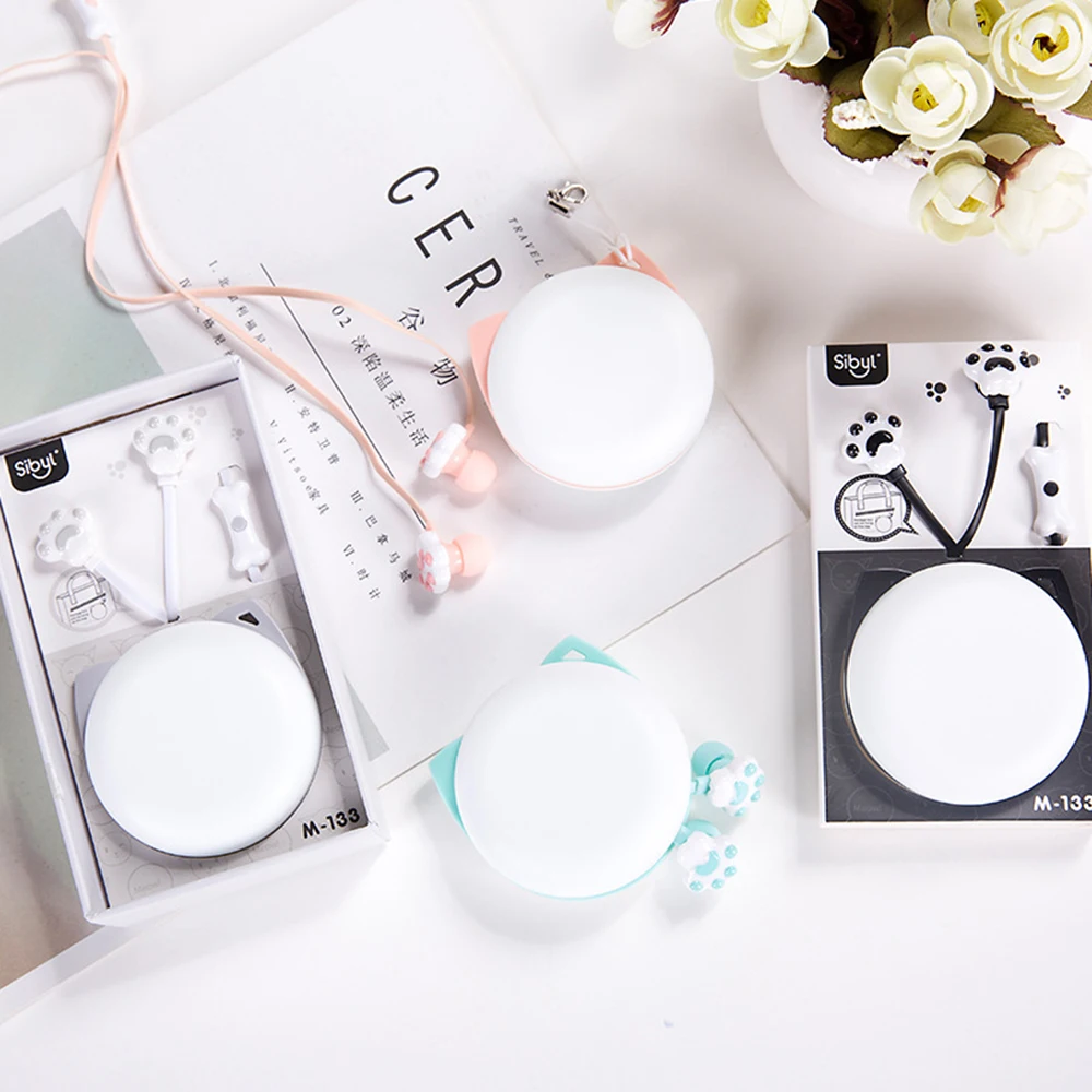 С милым рисунком кота 3 5 мм разъем для наушников телефона наушники с микрофоном