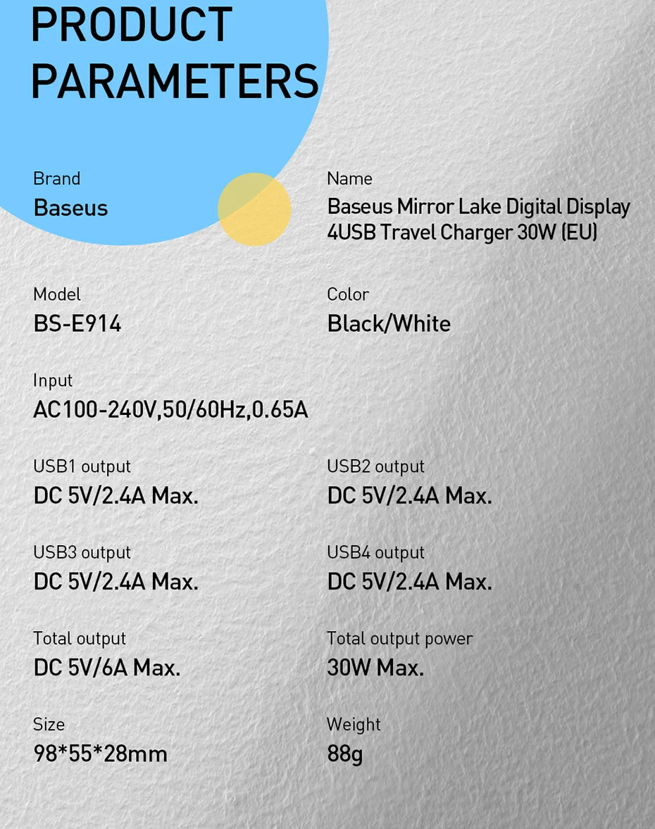 Baseus USB зарядное устройство 6A быстрое зарядное устройство ЕС адаптер для iPhone11 4 порта настенное зарядное устройство для samsung huawei путешествия быстрое зарядное устройство для телефона