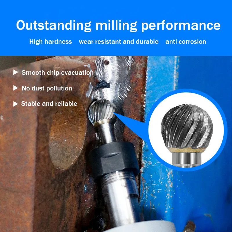 Шлифовальная головка из вольфрамовой стали твердосплавная Вращающаяся насадка