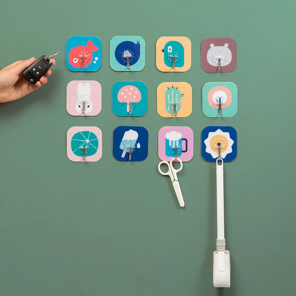 Мультипликационный настенный крюк крепкие домашние кухонные крючки вешалки для
