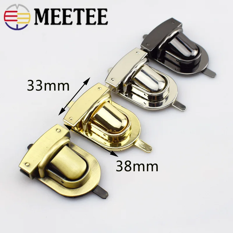 2/4 шт. 33x38 мм женские закрученные замки застежка металлическая сумка застежки