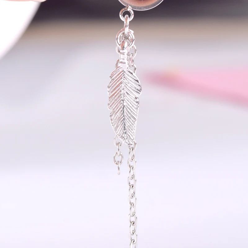 Серьги из нержавеющей стали для пирсинга Ушные Шпильки двойной рожок с бахромой