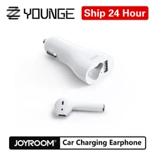 Joyroom CP1 портативный маленький Usb Автомобильное зарядное устройство стерео Bluetooth 5,0 беспроводные наушники Поддержка мобильного телефона Быстрая зарядка