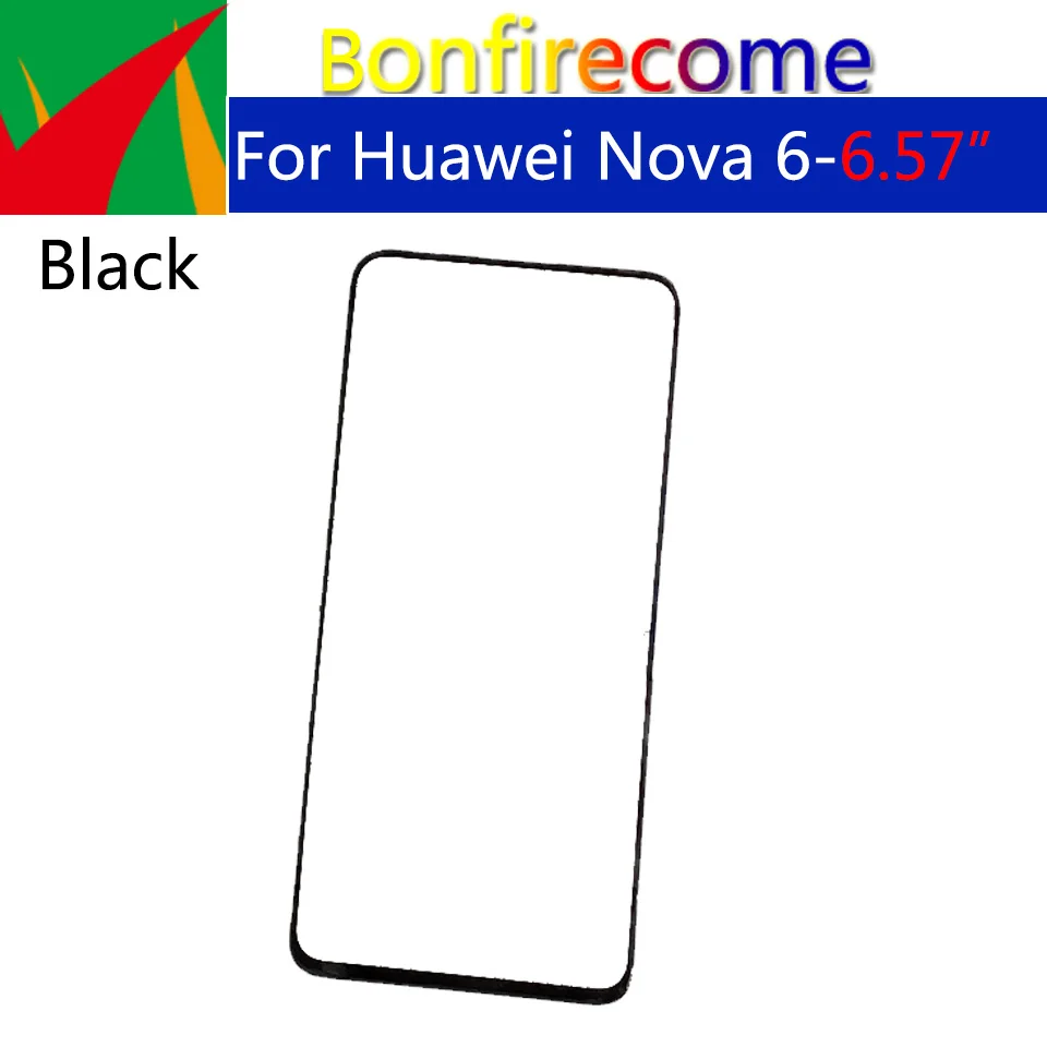 6.57&quotFor Huawei Nova 6 Nova6 Touch Screen Front Outer Glass Lens LCD Replacement Without flex cable | Мобильные телефоны и
