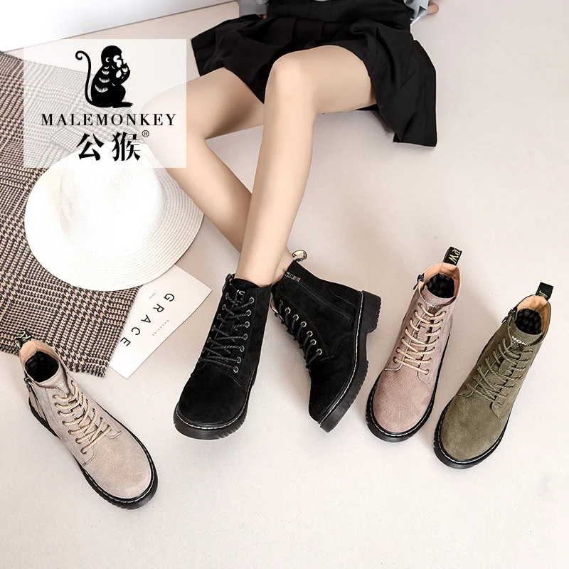 2019 Boots Women Genuine Leather Shoes For Winter Woman Casual Spring Botas Mujer Female Ankle | Обувь