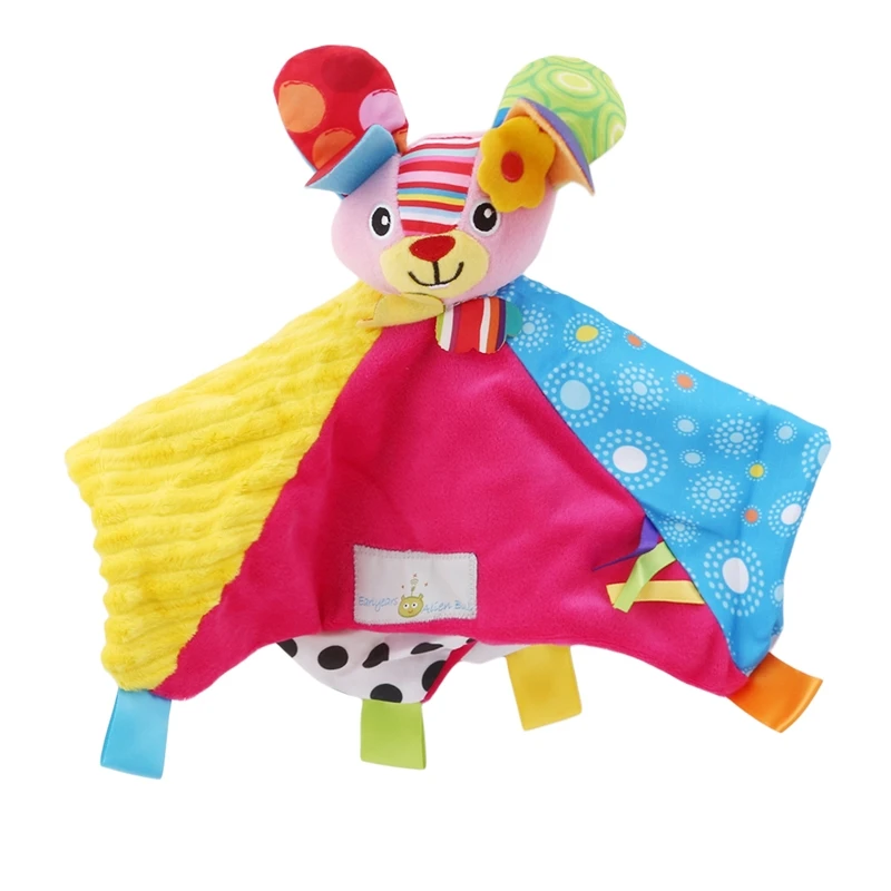 

Baby Animal Tag Soothing Appease Towel Baby Hand Grasp Bell Pacify Toys SleepingPlush Bib Toys Soft Soother Towel Toys