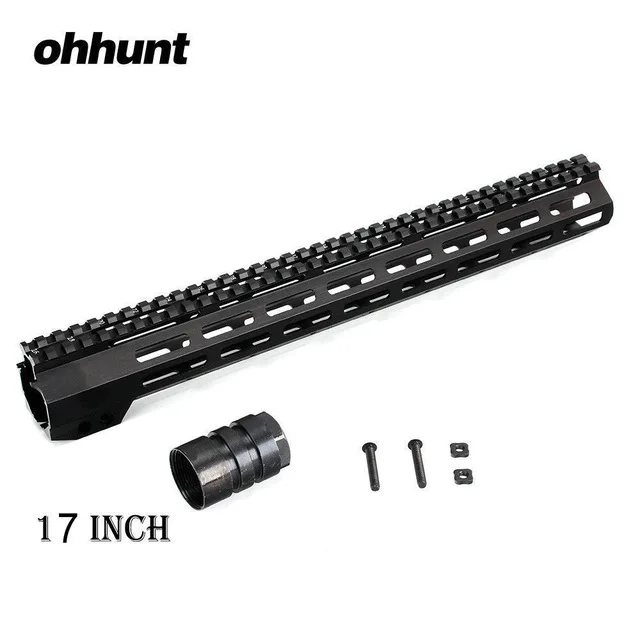 17 Тактический прицел крепление " 9" 1" 12" 13," 15" 1" дюймов AR15 поплавковая M-LOK Keymod Handguard для охотничьей тропы w стальная гайка - Цвет: 17