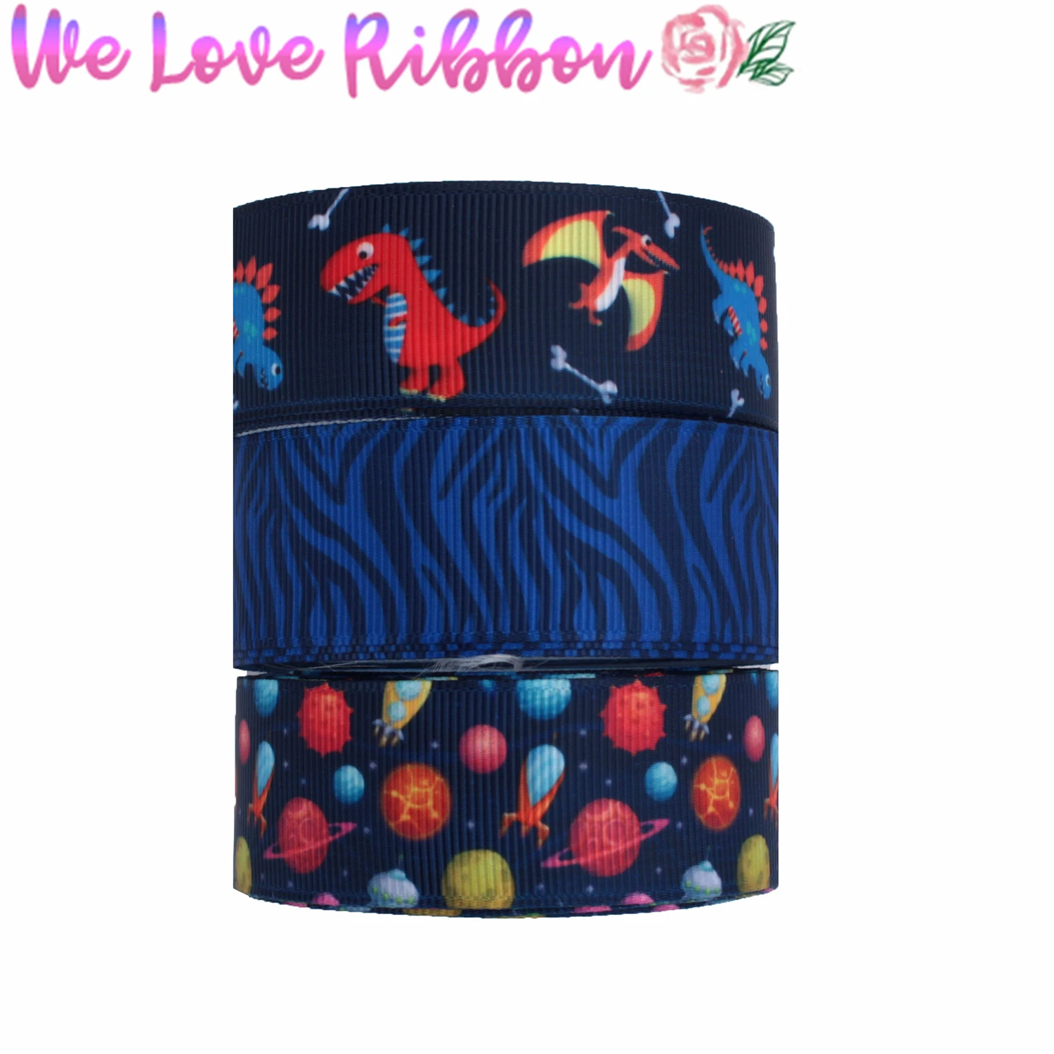 16 мм 75 мультяшный динозавр Зебра ракета напечатанный корсаж/враг ленты DIY волосы