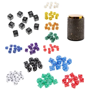 10 шт.компл. D6 D10 игровая искусственная вечерние Тия азартные игры Цифровые Красочные многосторонние многогранные кубики