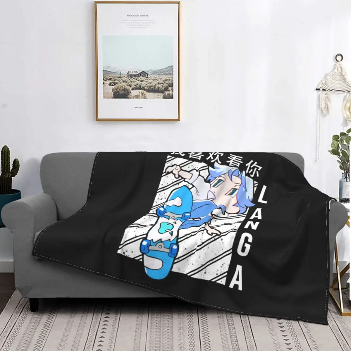 

Sk8 The Infinity Blanket Cover Hasegawa Langa Skateboard Boys Flannel Throw Blanket Bedroom Sofa Decoration Soft Warm Bedspreads