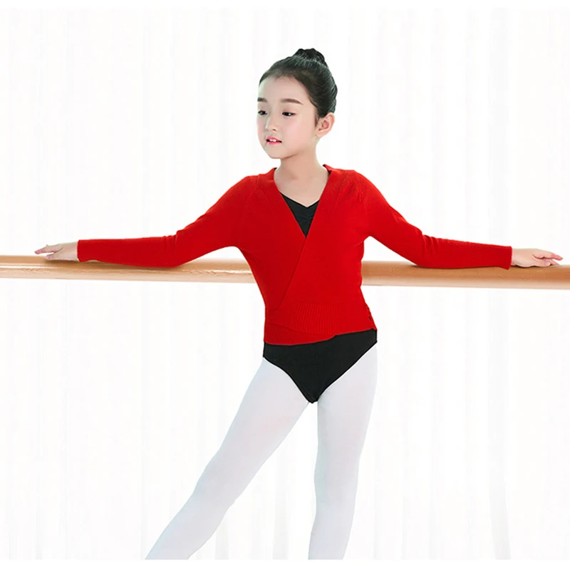 Для балета для девочек гимнастическое трико свитер высокого качества с длинными