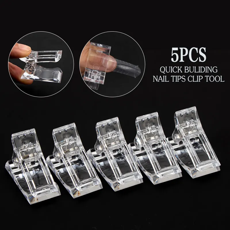 5pcs Crystal clip Vrenmol, не очищающее верхнее покрытие, верхнее покрытие, Базовое покрытие, основа, грунтовка, Гель-лак для ногтей, УФ светодиодный Гель-лак, впитывающий Гель-лак - Цвет: 5pcs Crystal clip