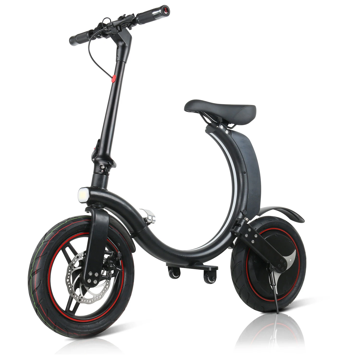 

Arrive quickly 14 Inch Tire Electric Bicycle Scooter With 450W Power Full Foldable Long Range Electric Bike Adults Child