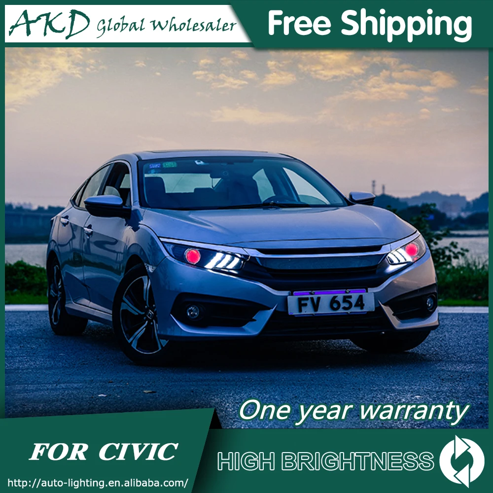 Фары для автомобиля Honda CIVIC X G10 2015 2019 DRL дневные ходовые огни Светодиодный