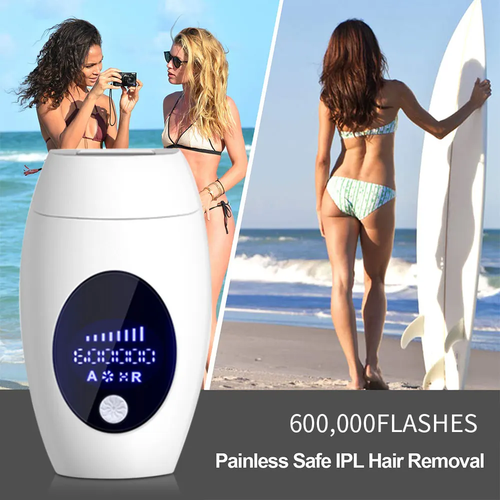 Фотоэпилятор портативный безболезненный для удаления волос IPL 600000