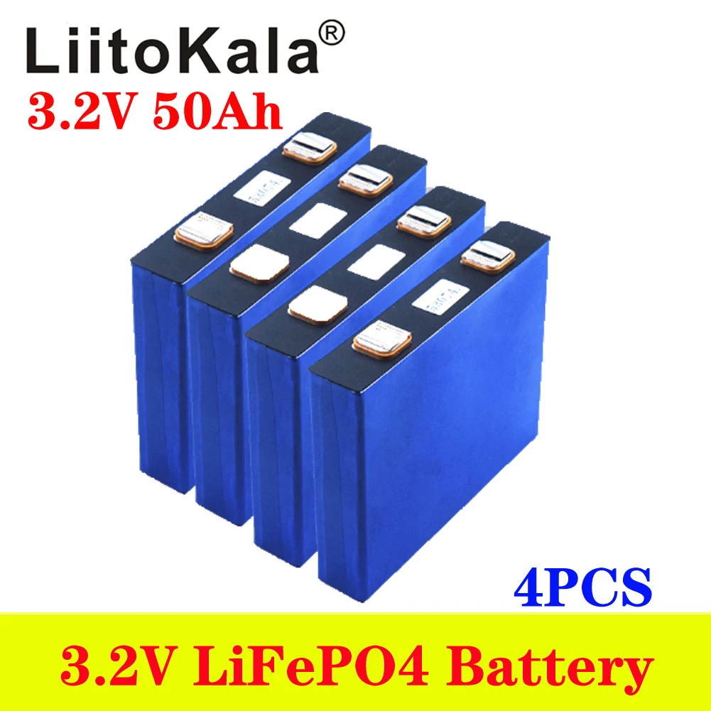 

LiitoKala 3.2v 50Ah lifepo4 cells lithium batteries for electric bike battery pack solar energy system EU US Tax Free
