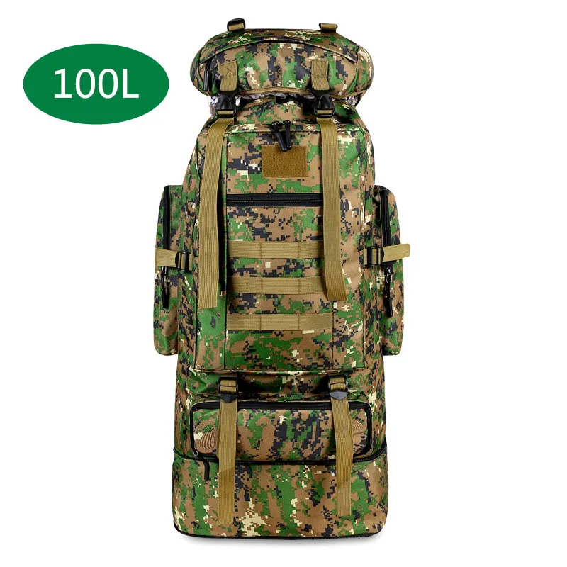 

100L Military Tactical Backpack Army Bag Hiking Outdoor Men Rucksack Camping Climbing Trekking Bags Mountain Sports