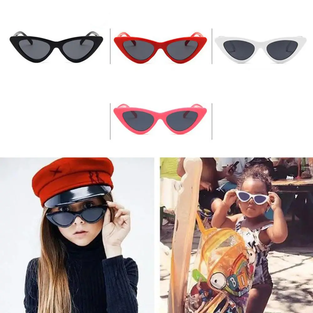 Новые детские солнцезащитные очки «кошачий глаз», модные детские солнцезащитные очки, защита от УФ-лучей, солнцезащитные очки для девочек и...
