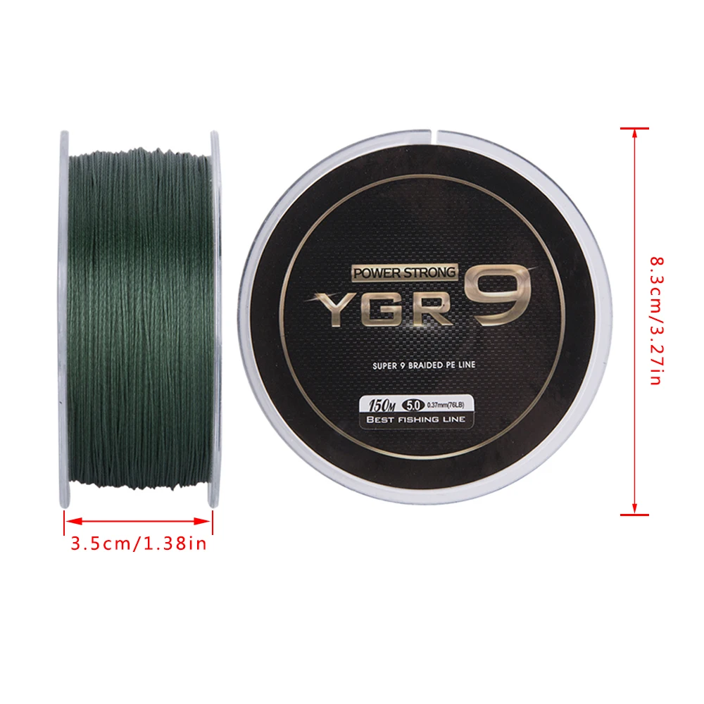 Goture 9 прядей плетеная рыболовная леска из ПЭ 150 м супер сильный 29LB 76LB Multifilame