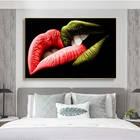 Красочные сексуальные Плакаты для любителей поцелуев губ и печать на холсте, картина маслом, современное настенное художественное изображение для гостиной, домашний декор