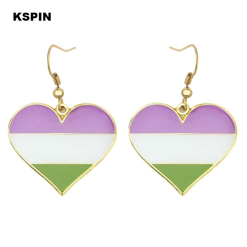Buy Transgender Rainbow Pansexual pride Genderqueer LGBT Earrings Gay Pride Jewelry For Women Men Lovers Gift on