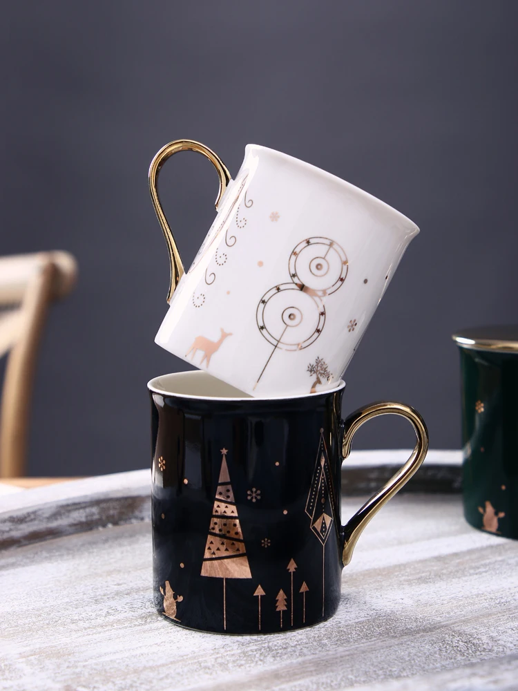 Набор керамических чашек фарфоровая тема созвездий Рождественская кружка LuckyMerry