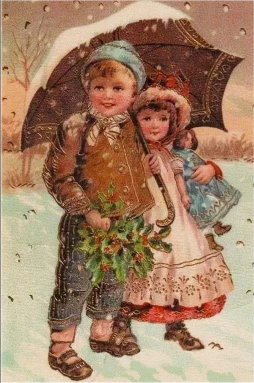 

Набор для вышивки крестом "Мальчик и девочка", 14 цветов