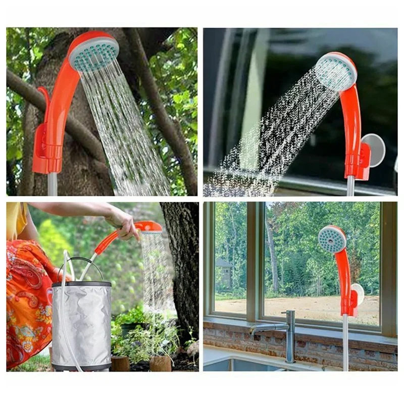 

Portable Car Washer Camping Shower High Pressure Car Shower Washer Electric Water Pump Outdoor Travel Take Shower
