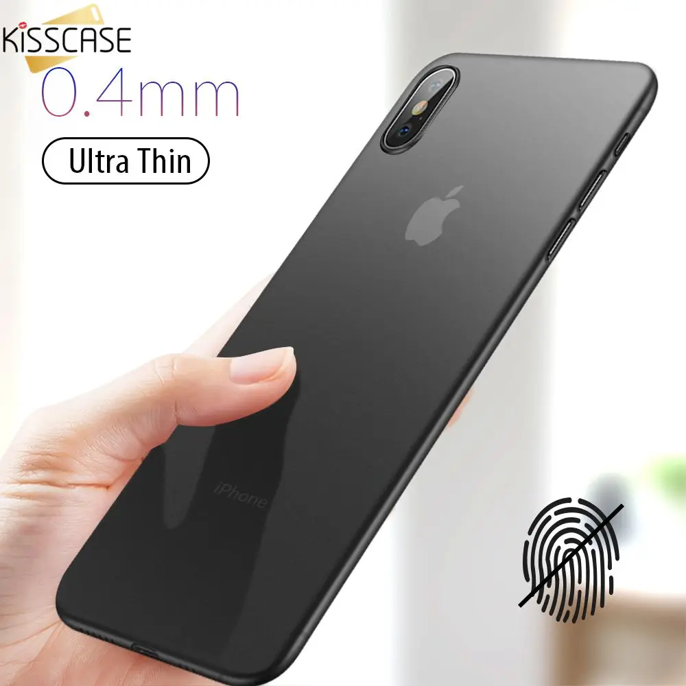 KISSCASE 0 4 мм противоударный PP чехол для iPhone X XR XS Max 7 8 Plus ультра тонкий полный Чехол
