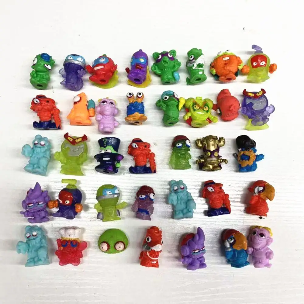 10 100 штук мягкие Zomlings супер Zings мусорное ведро цифры 3 cм Это SuperZings мусора кукла