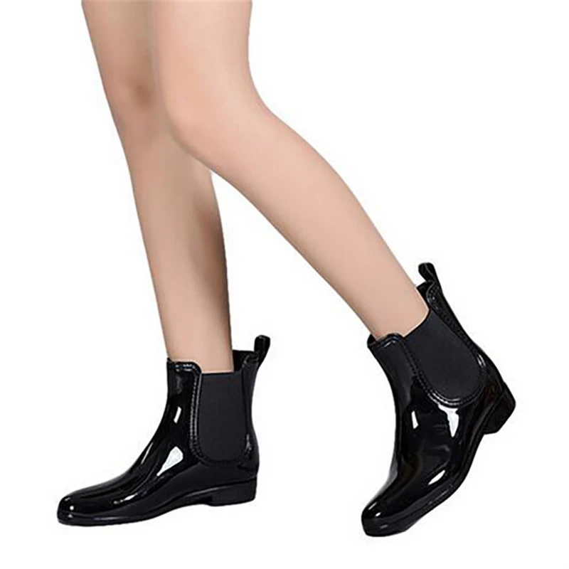 Сапоги Aleafalling женские резиновые брендовые дизайнерские однотонные эластичные