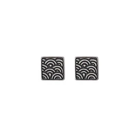 s925 sterling silver retro personality and minimalism all matching graceful square xiangyun womens ear studs earring jewelry