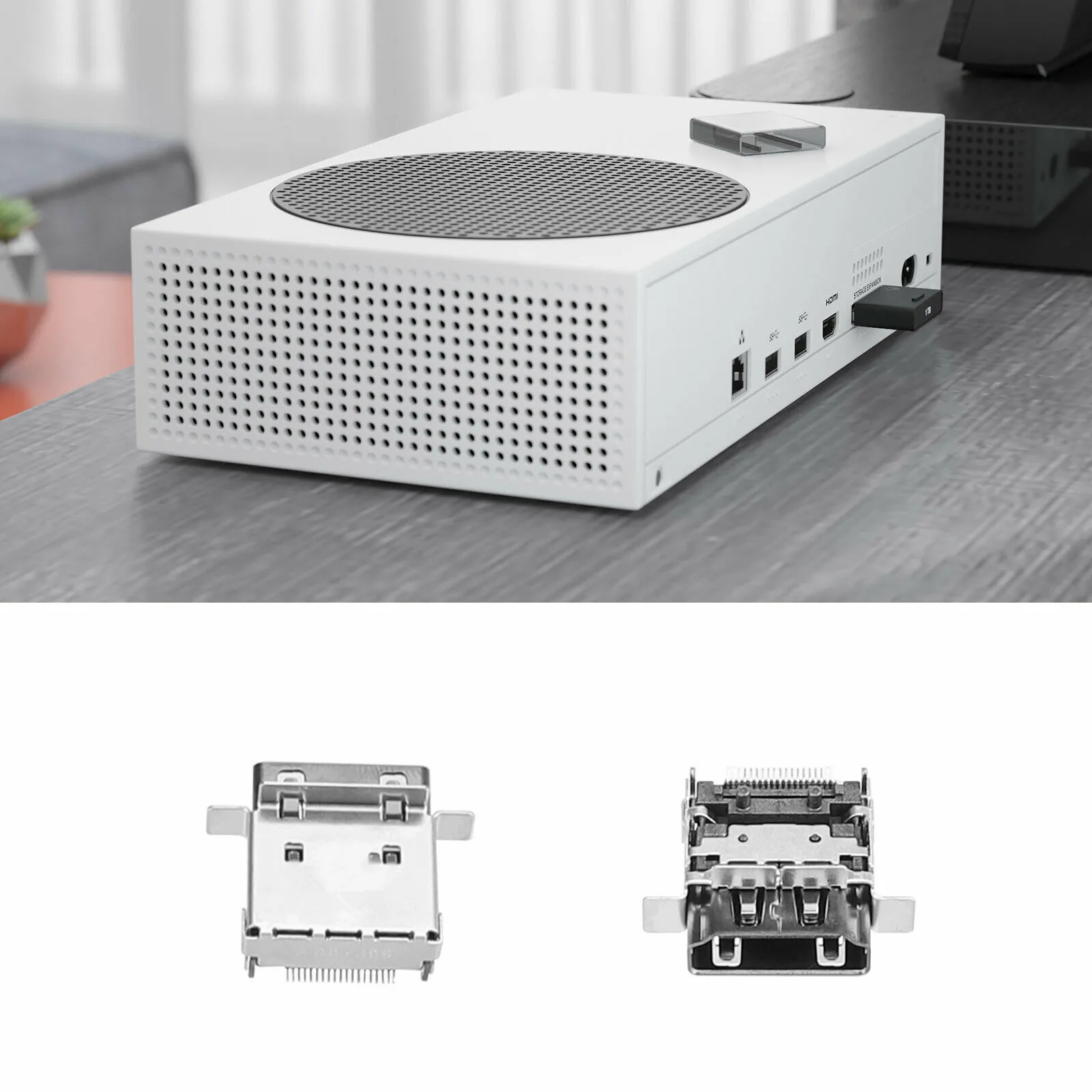 

Metal Out HD Port HDMI Socket Jack Port Interface Replacement Parts For Microsoft XBOX Series S/X Game Console