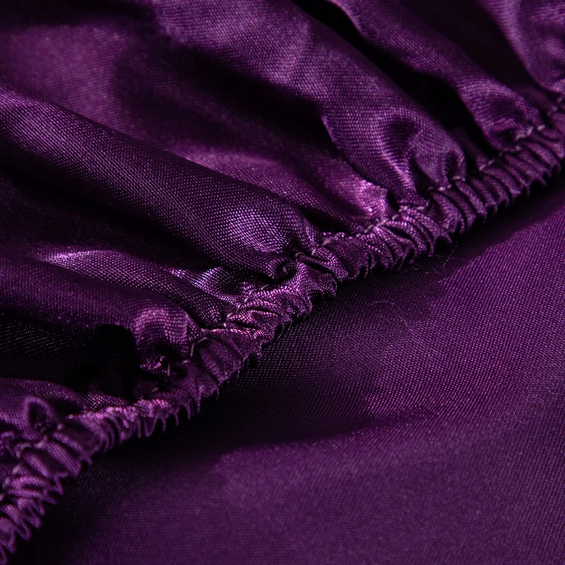 Home Textile Satin Bedsheet Standard Imitate Fitted Sheet King Queen Full Twin USA UK Size Slip Elastic Mattress Cover | Дом и сад