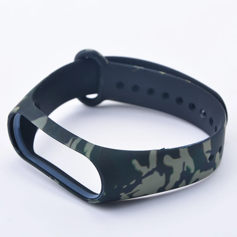 Для mi band 3 4 ремешок с принтом силиконовый ремешок на запястье для xiaomi mi band 3 Replacemet Камуфляжный браслет для mi band 3 браслет