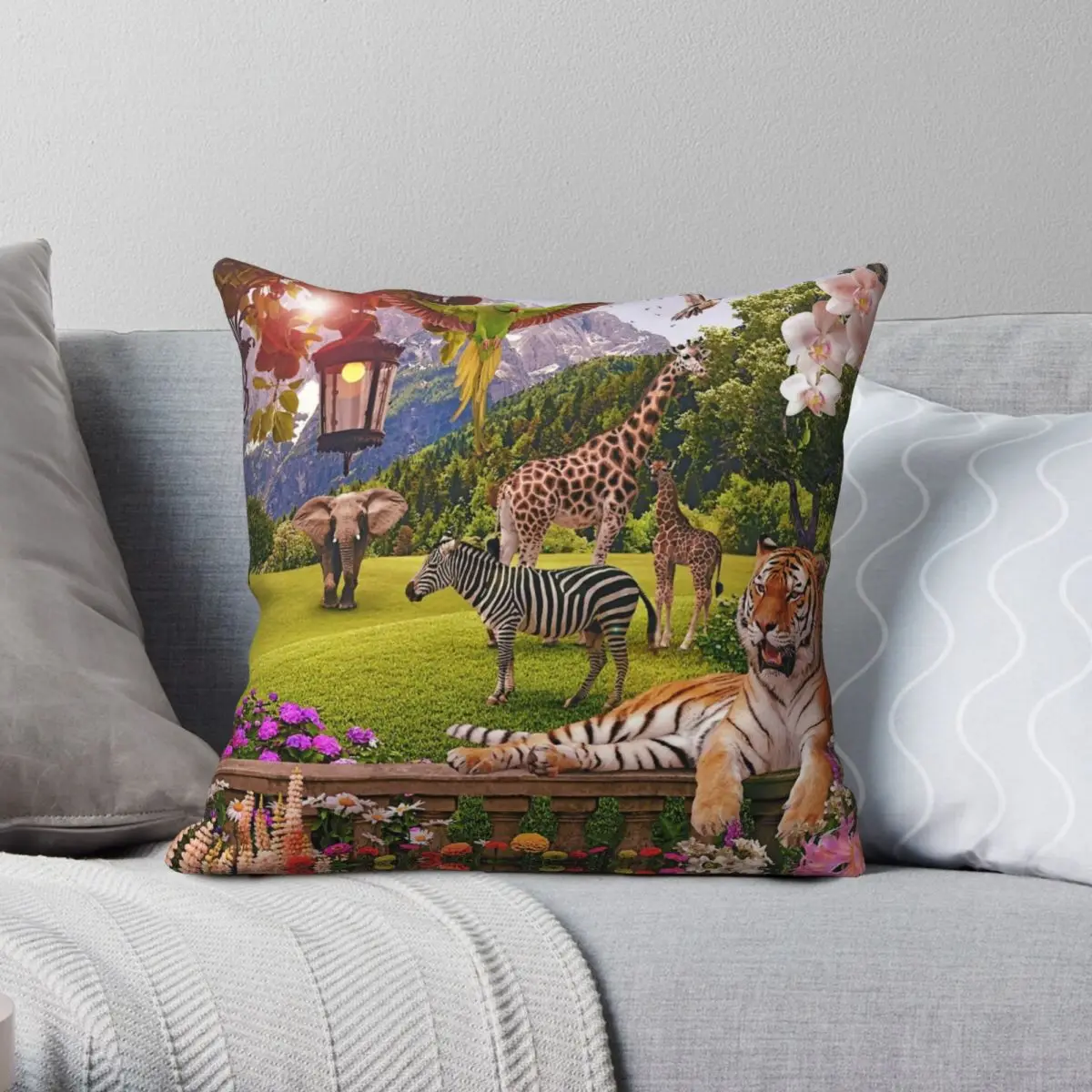 

A Place Called Home Square Pillowcase Polyester Linen Velvet Pattern Zip Decor Pillow Case Bed Cushion Cover 18"