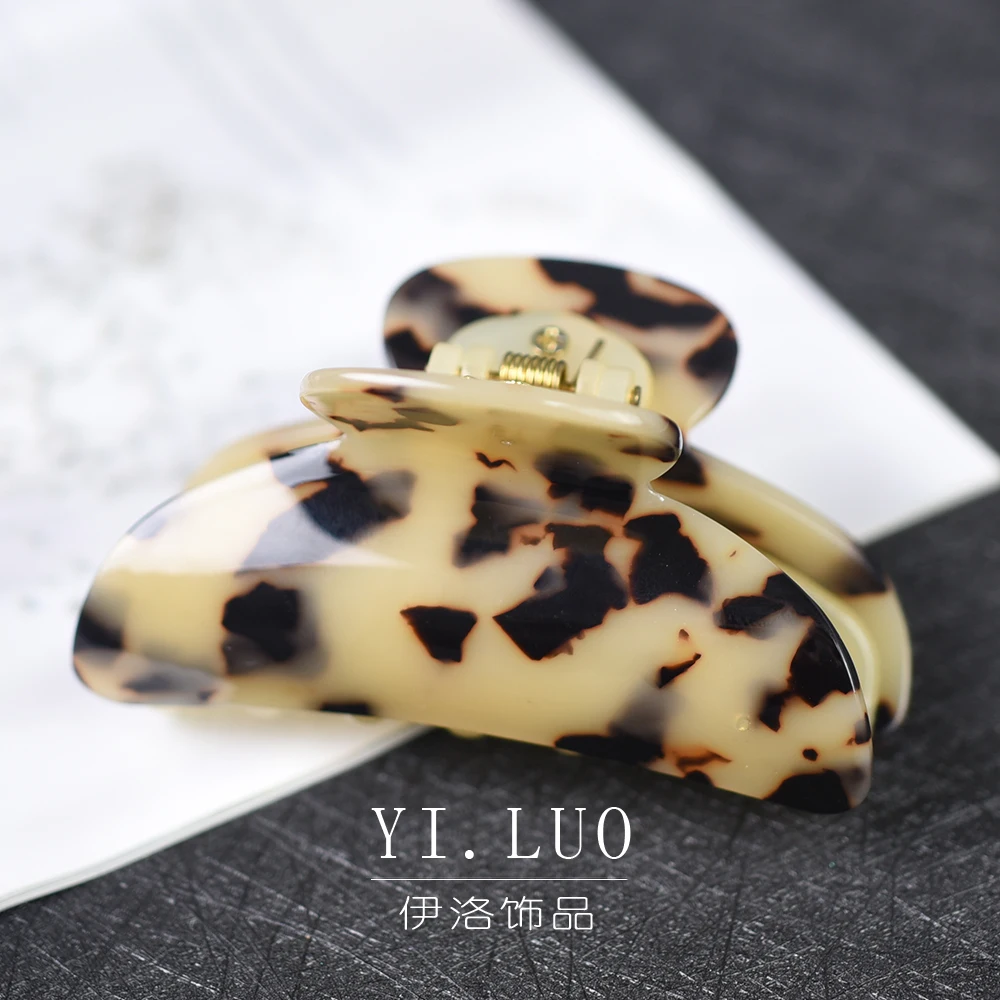 Заколка для волос с леопардовым принтом женская классический зажим из