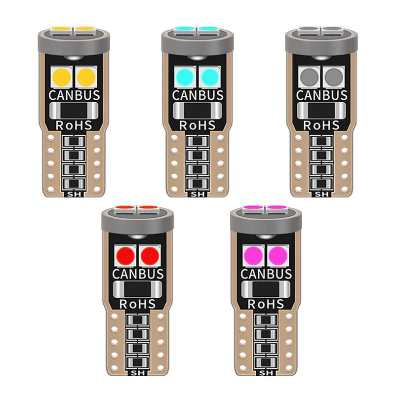 

10 шт., Автомобильные светодиодные лампы T10 W5W WY5W 3030