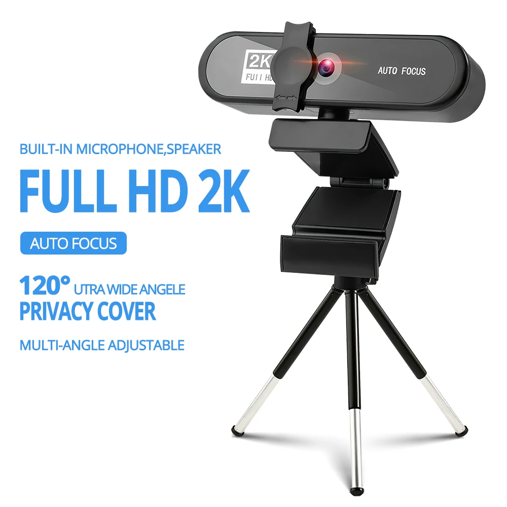 TRAVOR Full HD веб камера 2K 4K 1080P мини Автофокус микрофон для ПК компьютера ноутбука