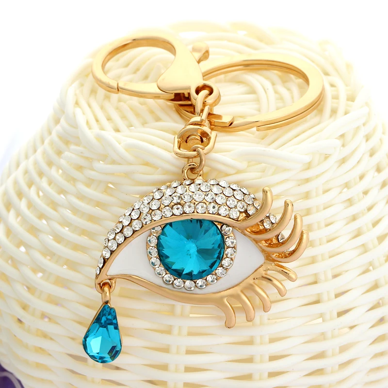 Новинка брелок для ключей от слезоточивого глаза высокое качество золотой цвет